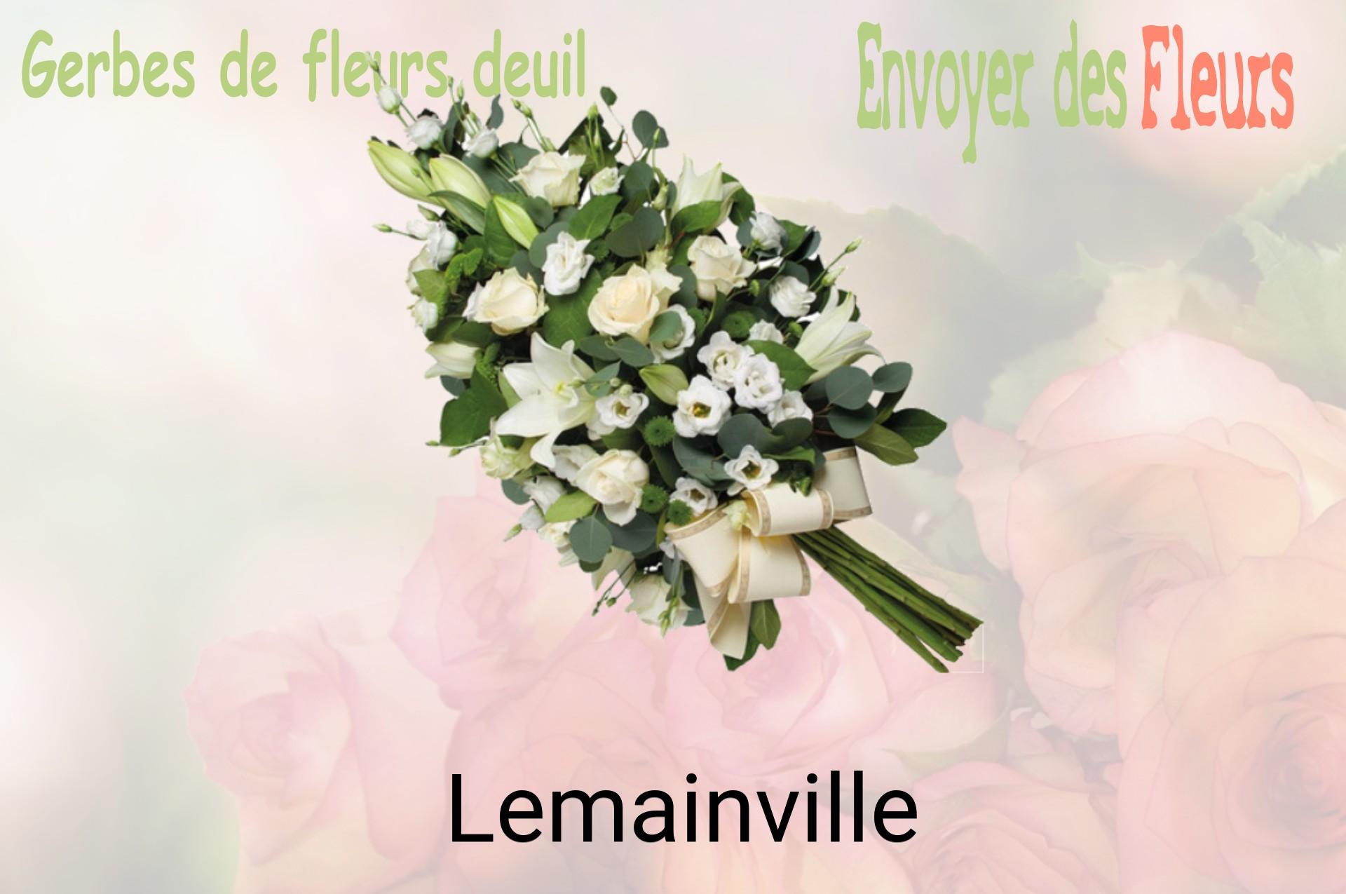 Gerbe de fleurs de deuil livrée à Lemainville